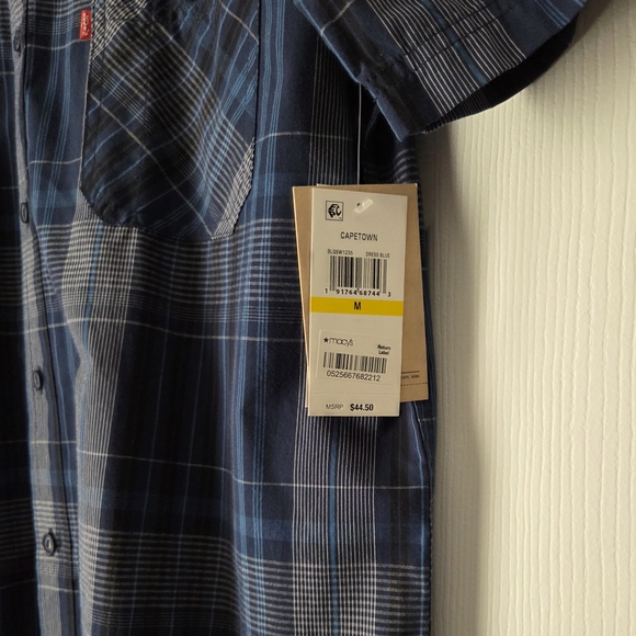 NWT Levi's Men's Blue Plaid Shirt - Picture 7 of 12